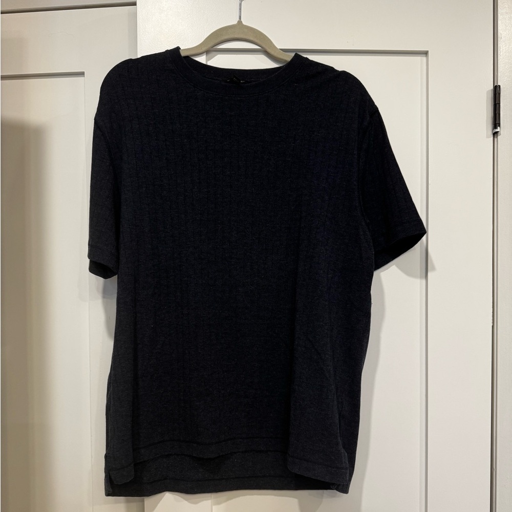 Banana Republic Navy Short Sleeve Ribbed Tee